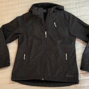 Double Diamond hooded coat size medium, black
